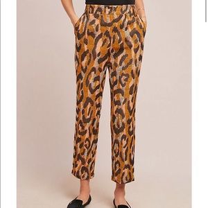 Anthropologie amazing leopard pants - worn once!